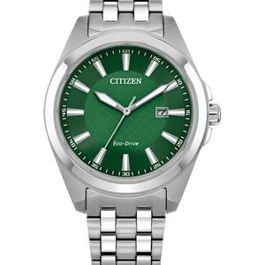 Citizen Men's Stainless Steel Watch with Green Dial